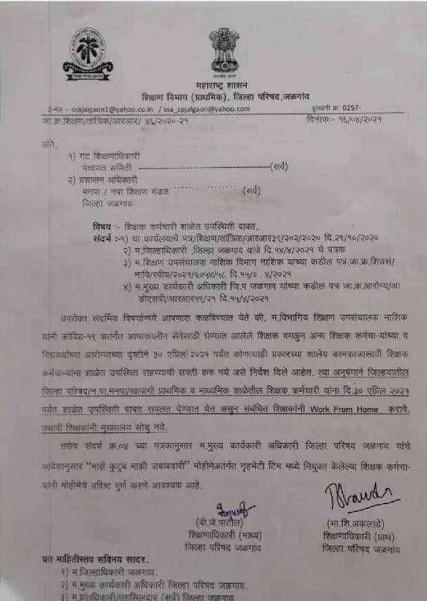 शाळेत शिक्षक  उपस्थीती बाबत सक्ती नाही - अखेर आदेश निर्गमित: शिक्षक  संघाच्या मागणीला यश