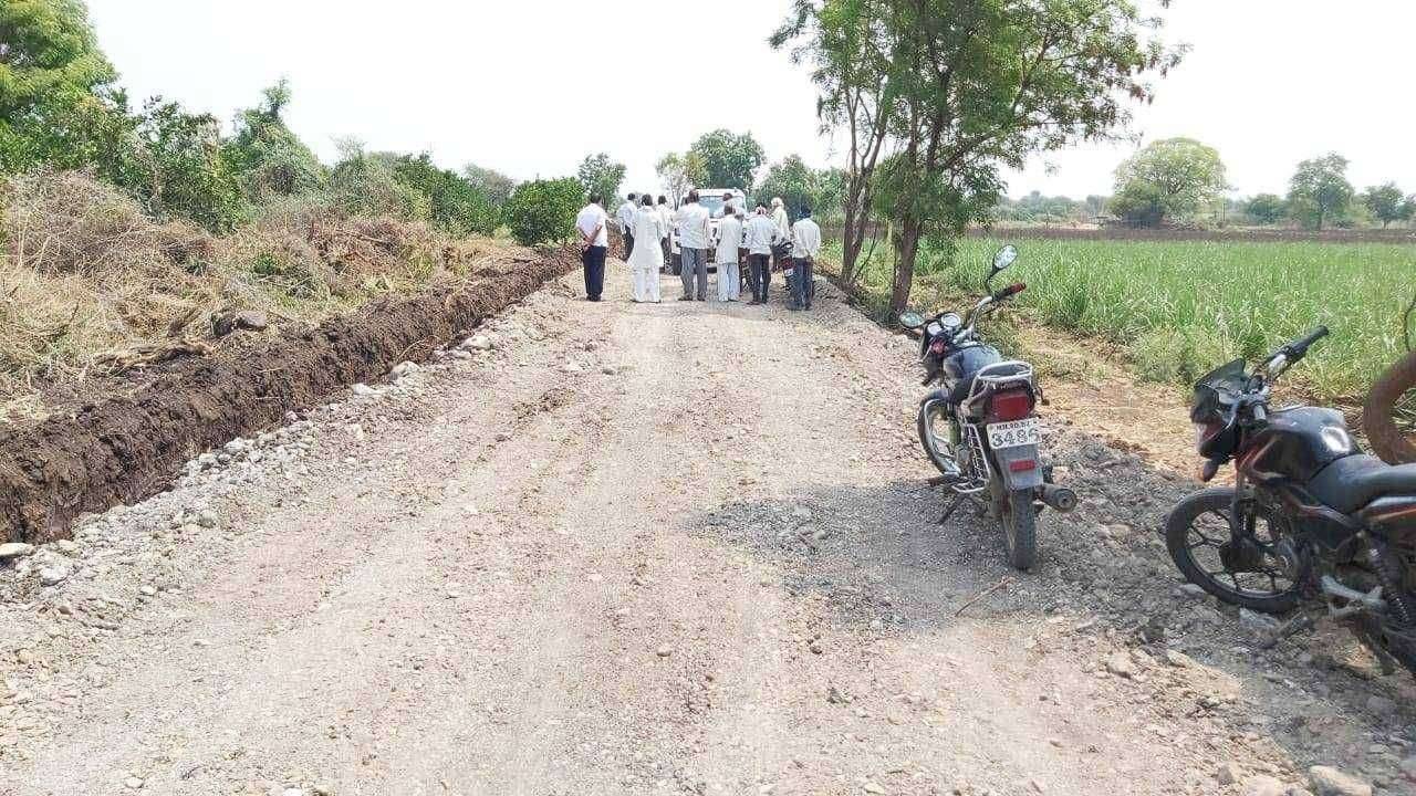 कापूसवाडगांव ते वांजरगाव रस्त्याच्या दुरुस्तीचे काम पुर्ण
