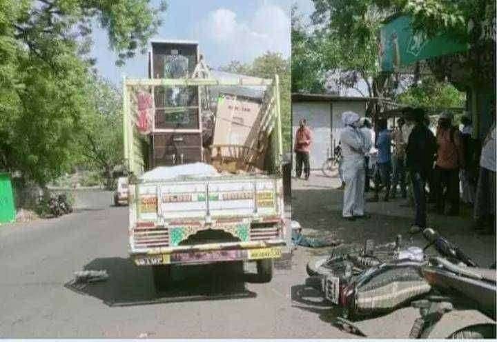 घृष्णेश्वर मंदिरासमोर टेम्पो-दुचाकीचा अपघात, एक ठार, एक जखमी..