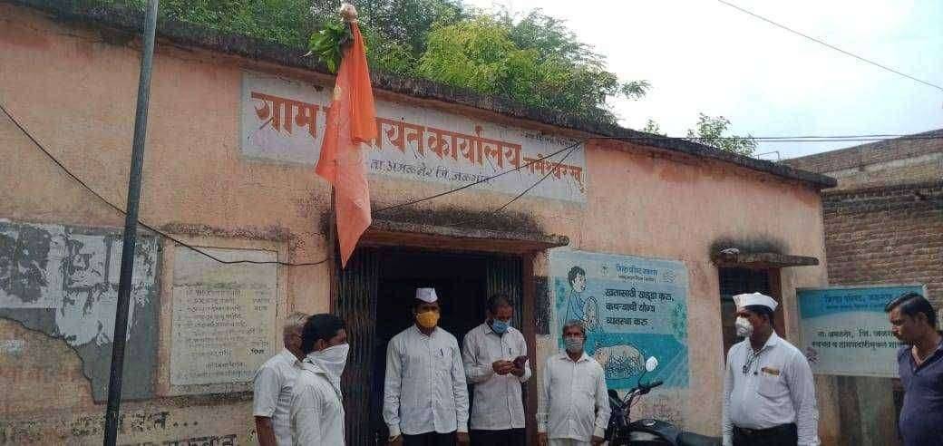 ?️ अमळनेर कट्टा... ६ जून रामेश्वर खुर्द ग्रामपंचायत येथे आज शिव स्वराज्य दिन सोहळा साजरा करण्यात आले.