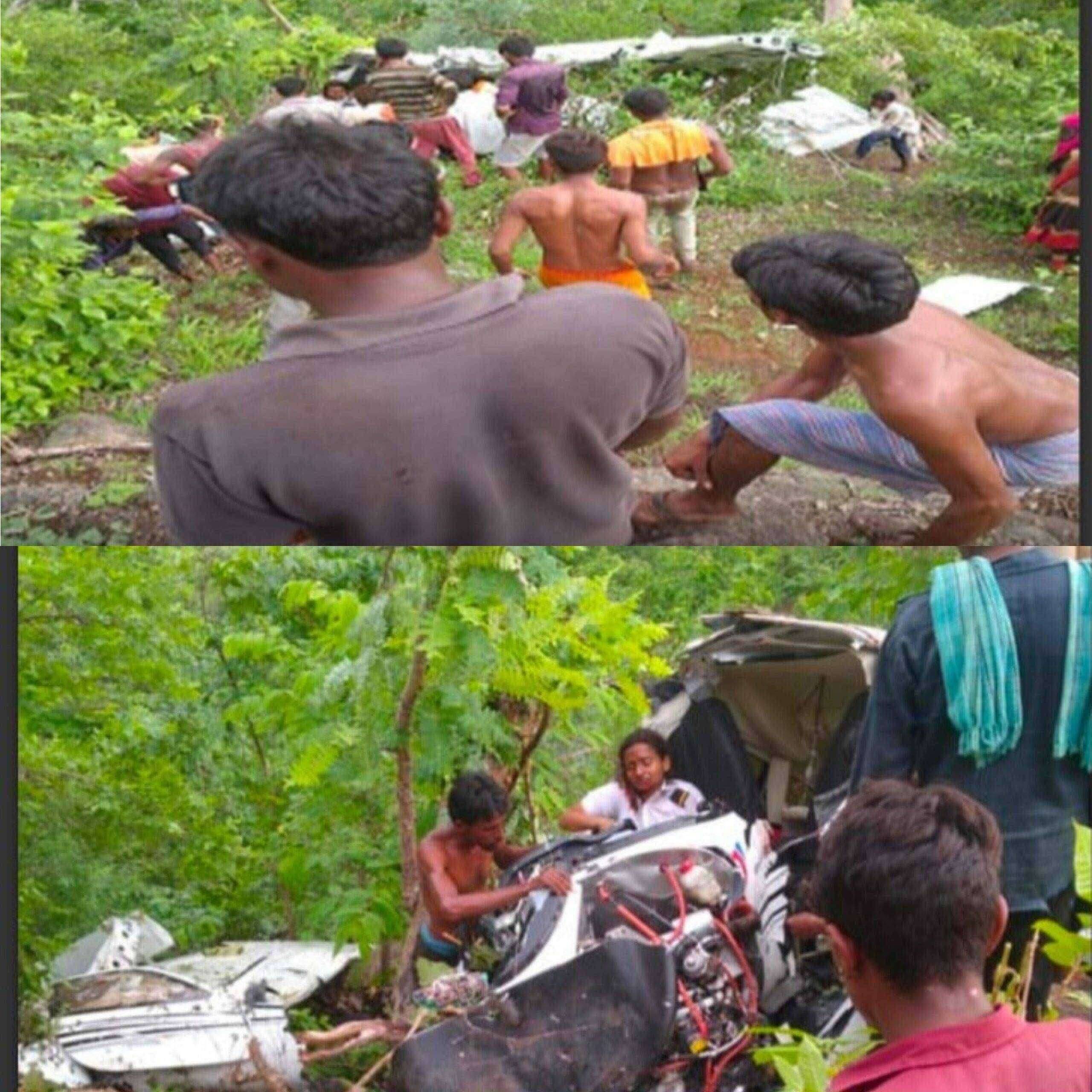 प्रशिक्षणार्थी हेलिकॉप्टर कोसळून एक पायलट मयत तर एक जखमी...