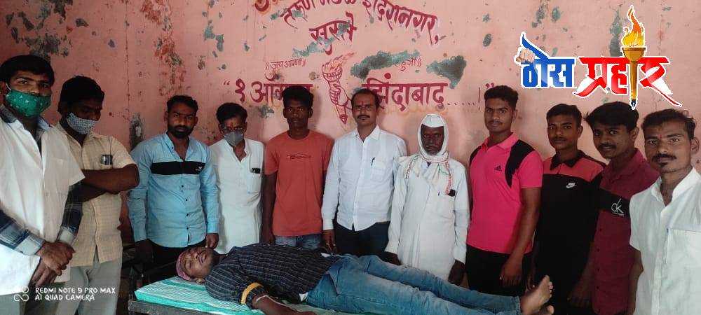 सुस्त्यात १११ झाडांचे वृक्षारोपण व १०१ जनाचे रक्तदान शिबिर....