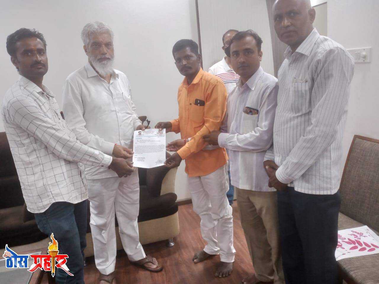 पोखरा योजनेत गावे समाविष्ठ करण्याची अखिल भारतीय छावा मराठा युवा संघटनेची मागणी कृषीमंत्री ना .दादा भुसे यांच्याकडे निवेदनाद्धारे केली मागणी