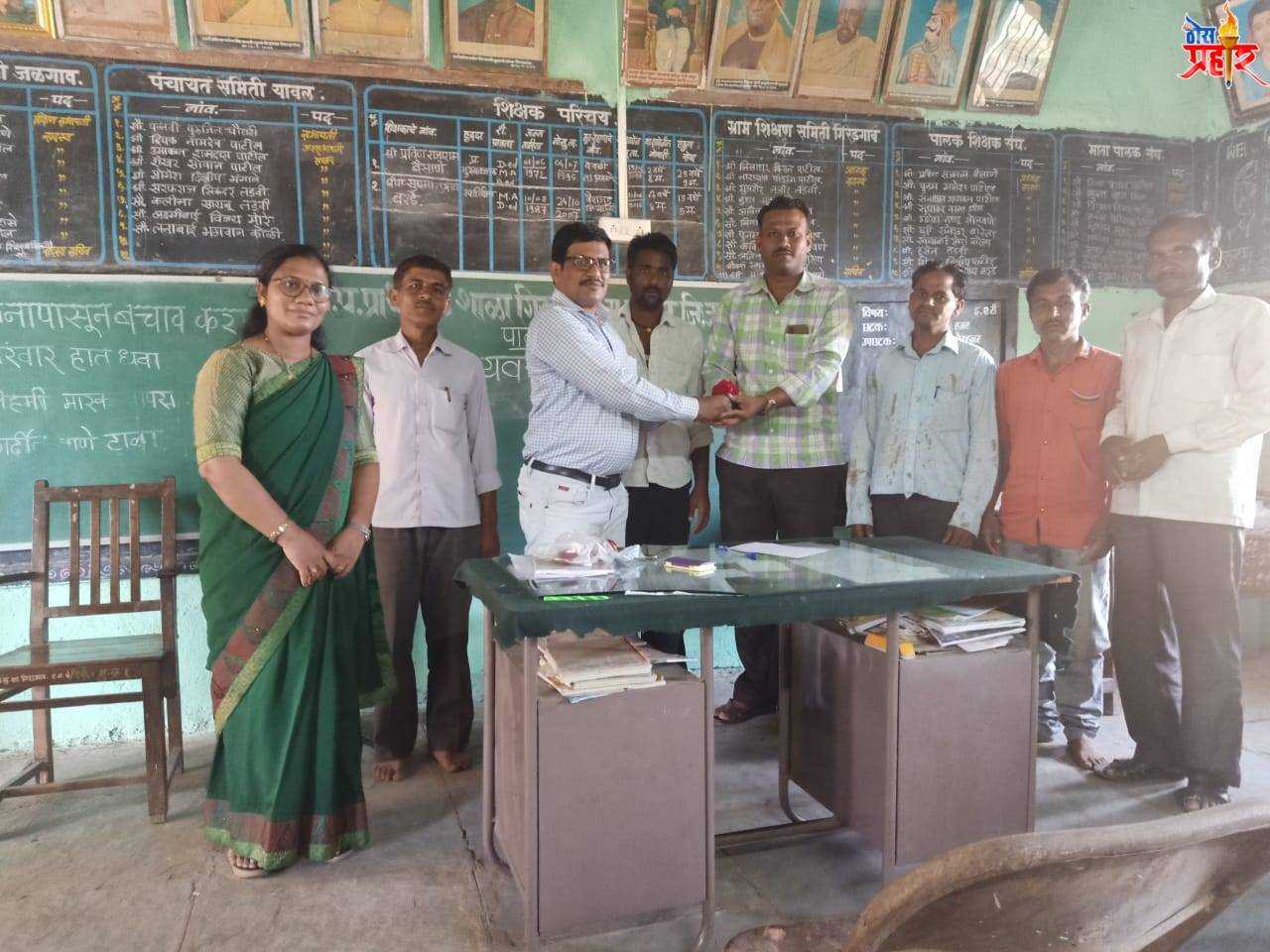 गिरडगाव जि.प. शाळा व्यवस्थापन समितीचे अध्यक्ष पदी प्रशांत पाटील