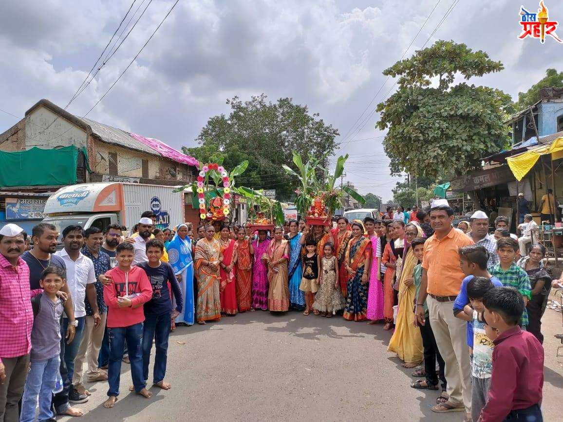 अमळनेर येथे शिवशक्ती चौकात कानबाईचे विधवत विसर्जन संपन्न...