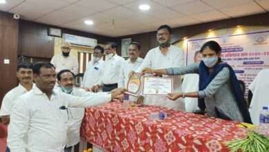 पंचायत समिती कोरपना च्या वतीने सत्कार समारंभाचे आयोजन.