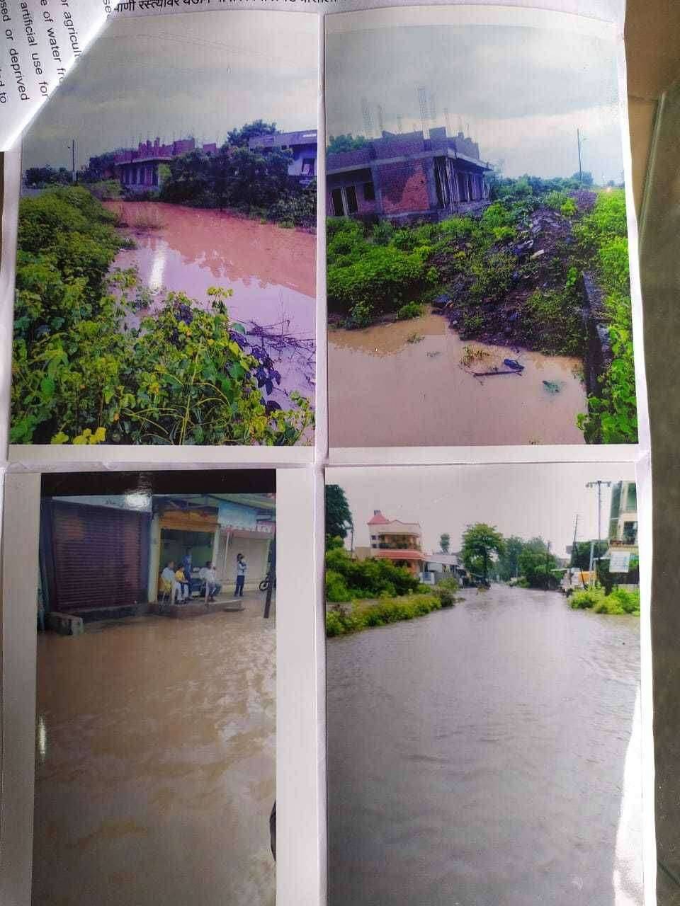 पिंपळे नाल्यावर अतिक्रमण करून नैसर्गिक नाला बुजल्यामुळे नागरिकांना  होतोय त्रास...घरात घुसले पाणी..संबंधितांवर कार्यवाही करण्याची मागणी...