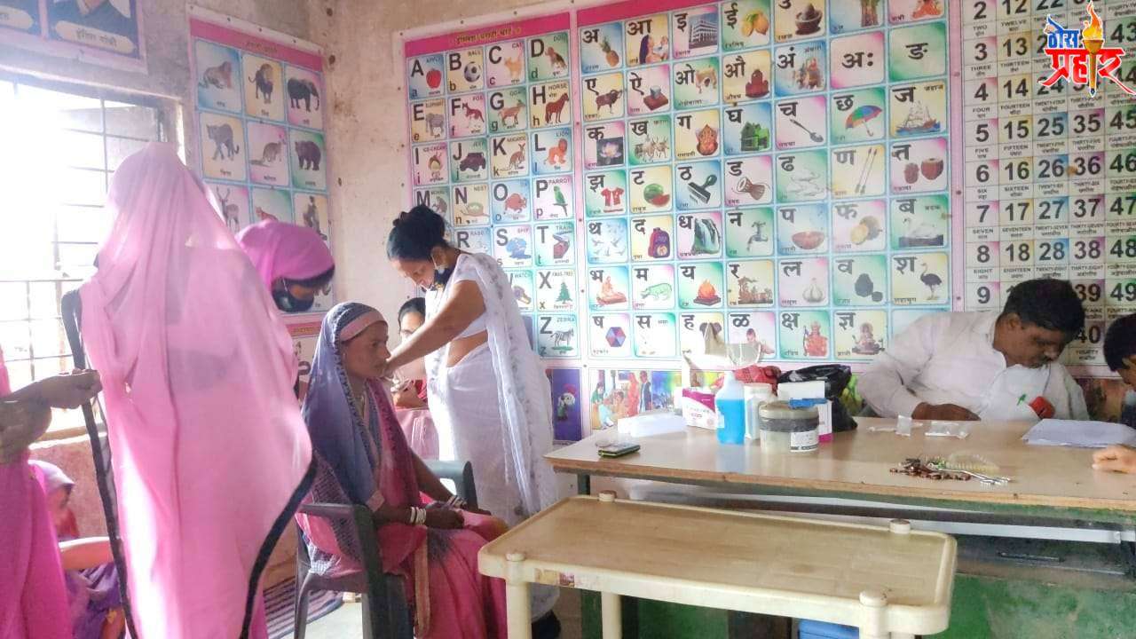 हरणखुरी गावांत लसीकरण शिबिर यशस्वी दोनशे पेक्षा जास्त नागरिकांचे झाले लसीकरण