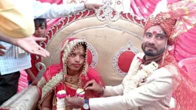 पाचोरा तालु्क्यातील आखतवाडे येथे अपंग वधू व अपंग वर यांचा विवाह सोहळा थाटा माटात संपन्न