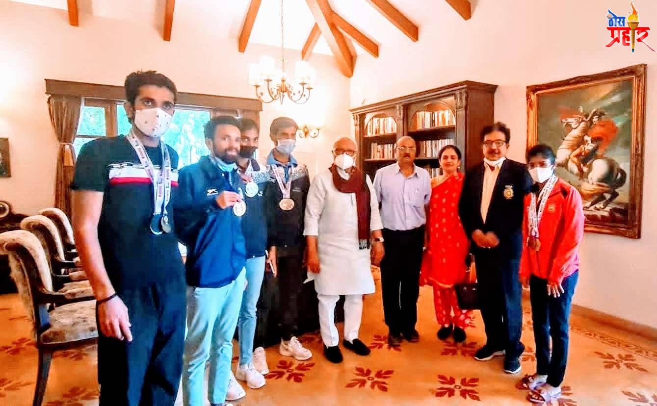 नॅशनल चॅम्पियन स्पर्धेतील विजयी खेळाडूंचा मंत्री छगन भुजबळ यांच्याकडून गौरव