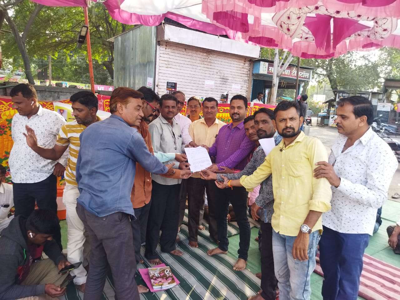 अखिल भारतीय आदिवासी विकास परिषद.. जळगांव जिल्हा शाखेतर्फेपरिवहन महामंडळ कर्मचाऱ्यांना जाहिर पाठिंबा