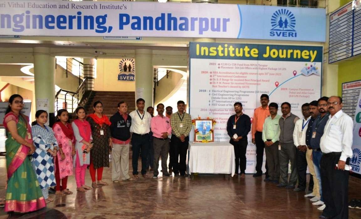 स्वेरीमध्ये भारतरत्न डॉ. बाबासाहेब आंबेडकर यांचा ६५ वा महापरिनिर्वाण दिन साजरा