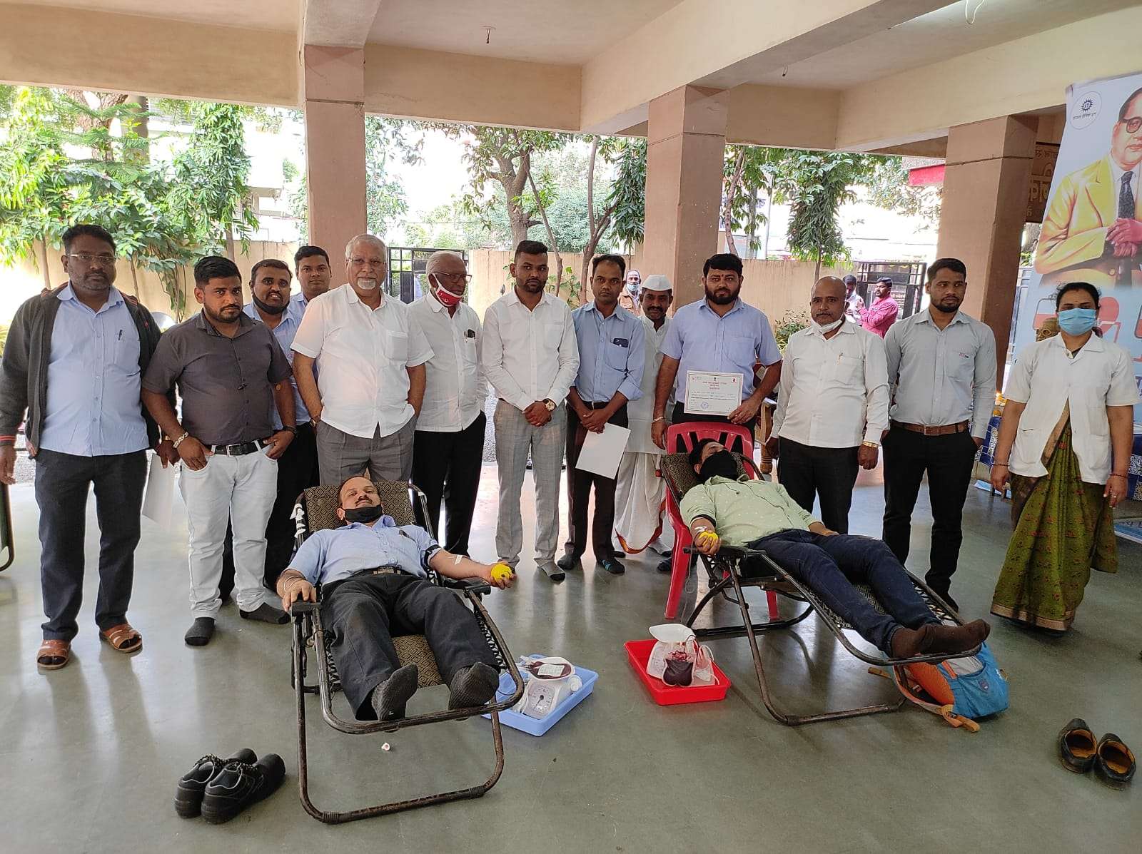 सीआय टु युनियन वतीने महामानव डॅा. बाबासाहेब आंबेडकर यांच्या ६५ व्या महापरिनिर्वाण दिनानिमित्त रक्तदान शिबीर संपन्न.