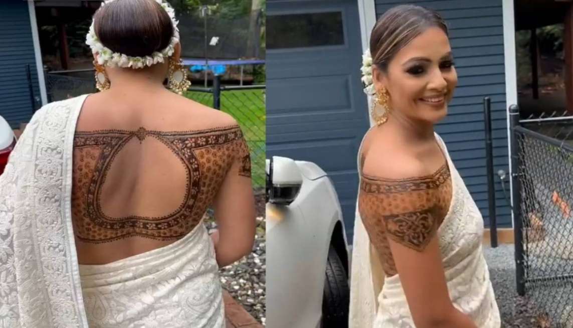 अरे हि ब्लाऊज घालायला विसरली काय..!हटके फॅशन...व्हिडिओ व्हायरल..!