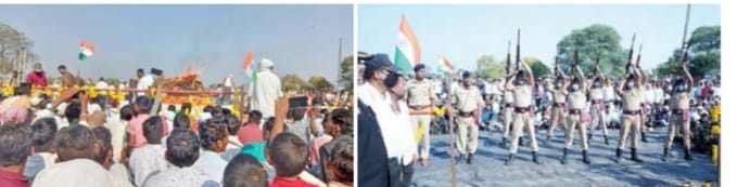 मेजर नारायण मढवई यांच्या पार्थिवावर अंत्यसंस्कार