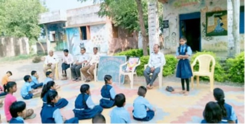 Amalner:जैतपिर जि प शाळेत छत्रपती शिवाजी महाराजांना अभिवादन...!