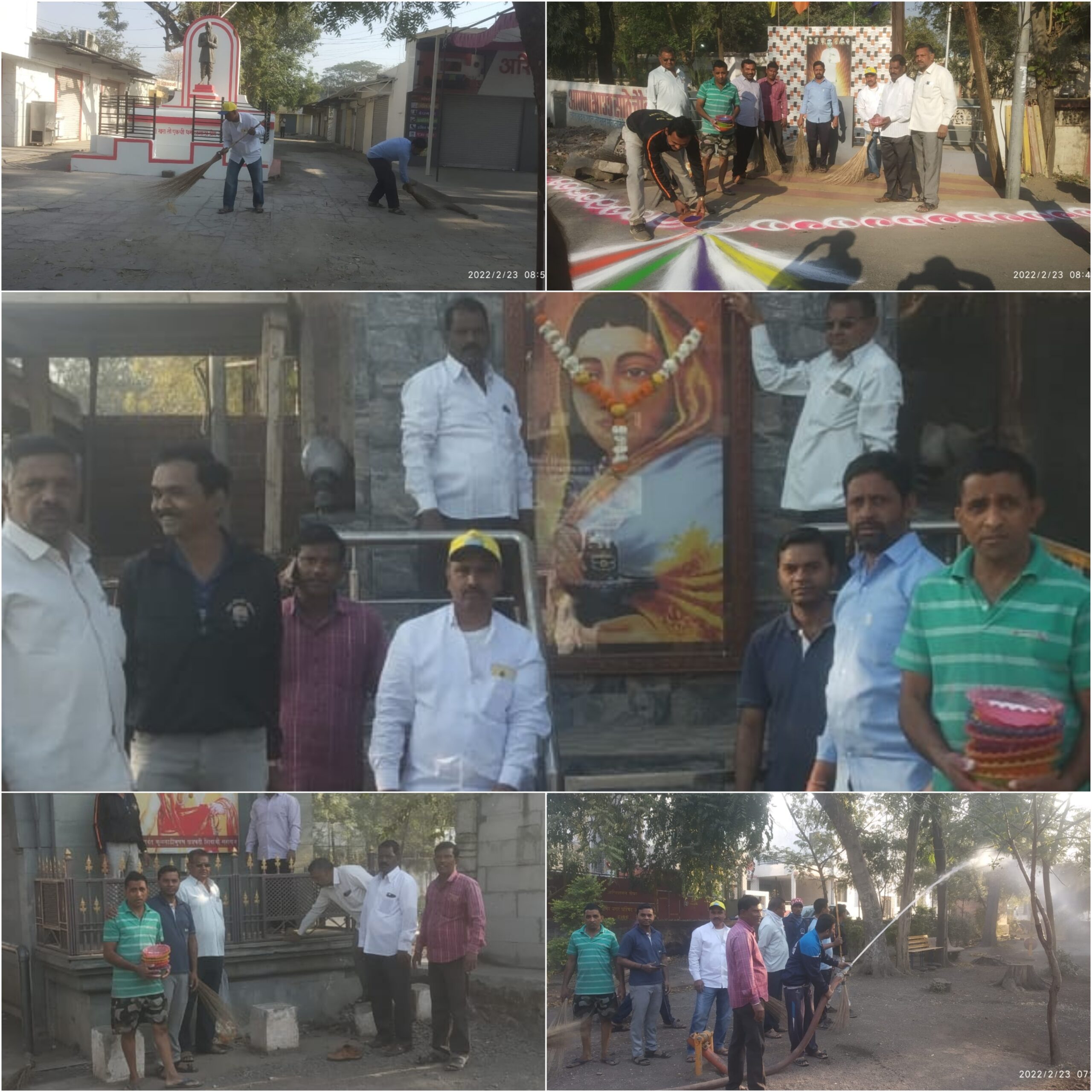 Amalner: संत गाडगेबाबांच्या अनुयानांनी शहरातील स्मारक केले चकचकीत