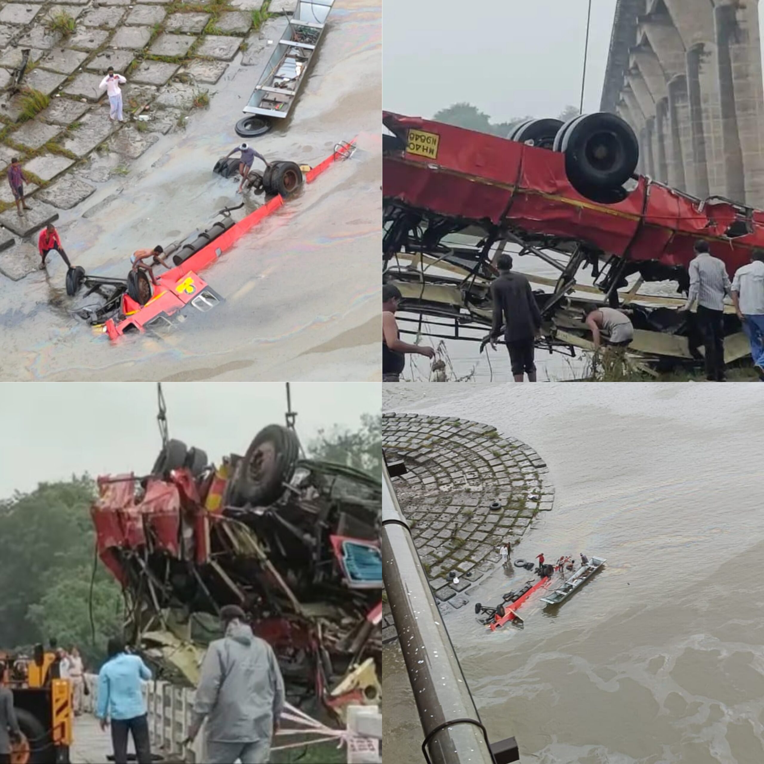 Amalner: इंदोर- अमळनेर बस अपघातात १३ मृतदेह नदीतून बाहेर काढण्यात...दहा मृतदेहांची ओळख पटली.अमळनेरातील 5 लोकांचा समावेश....