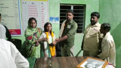 विविध आदीवासी संघटनेच्या वतीने कु कोमल ठाकरे य़ांचा सत्कार