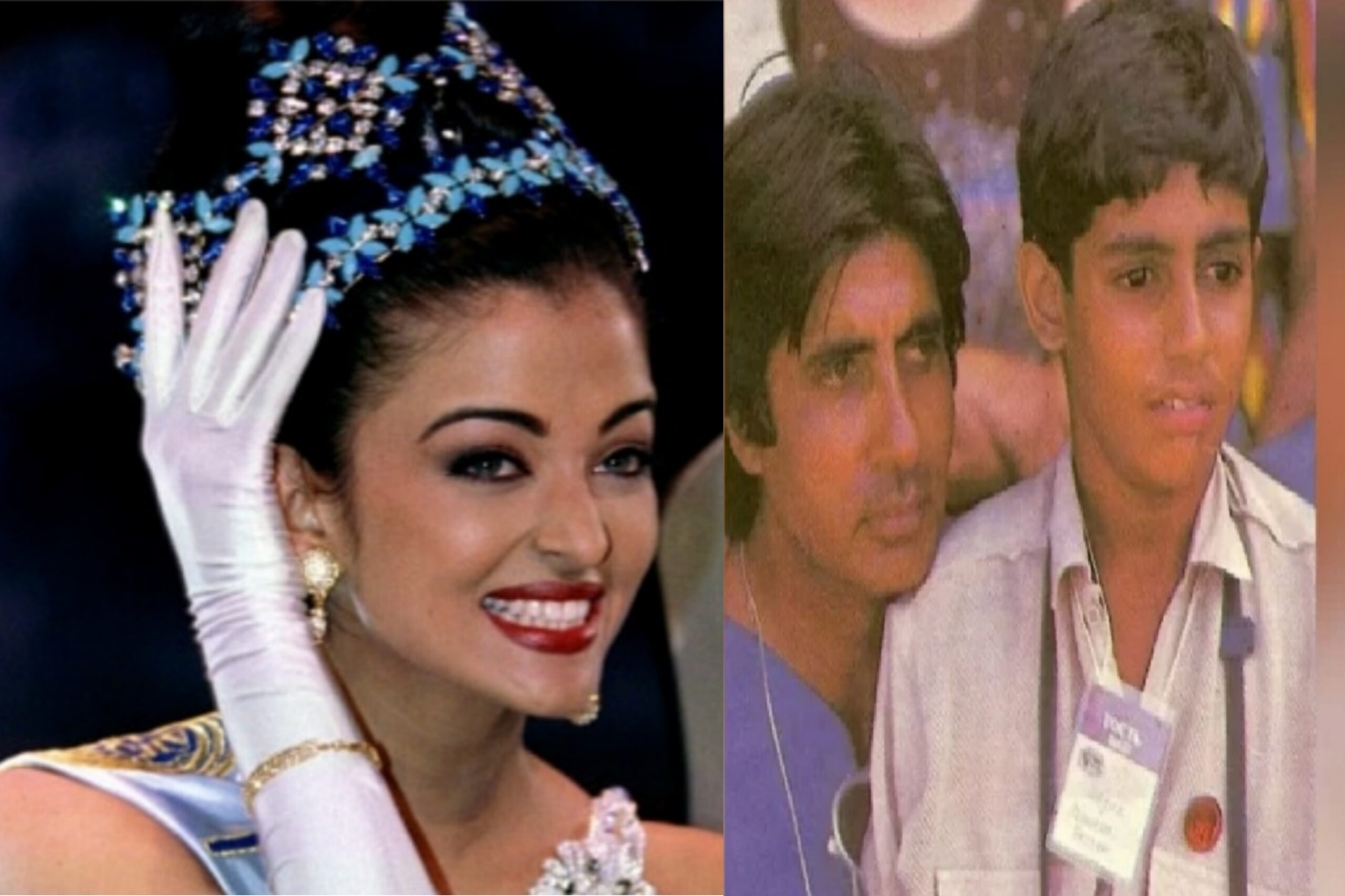 Bollywood: जेंव्हा ऐश्वर्या रॉय मिस वर्ल्ड चा किताब जिंकला तेंव्हा असा दिसत होता अभिषेक बच्चन..!पहा फोटो...