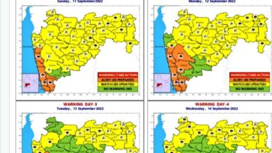 Weather: पुढील चार पाच दिवस महाराष्ट्रात मुसळधार पाऊस.. ह्या जिल्ह्यांना येलो तर यांना ऑरेंज अलर्ट...