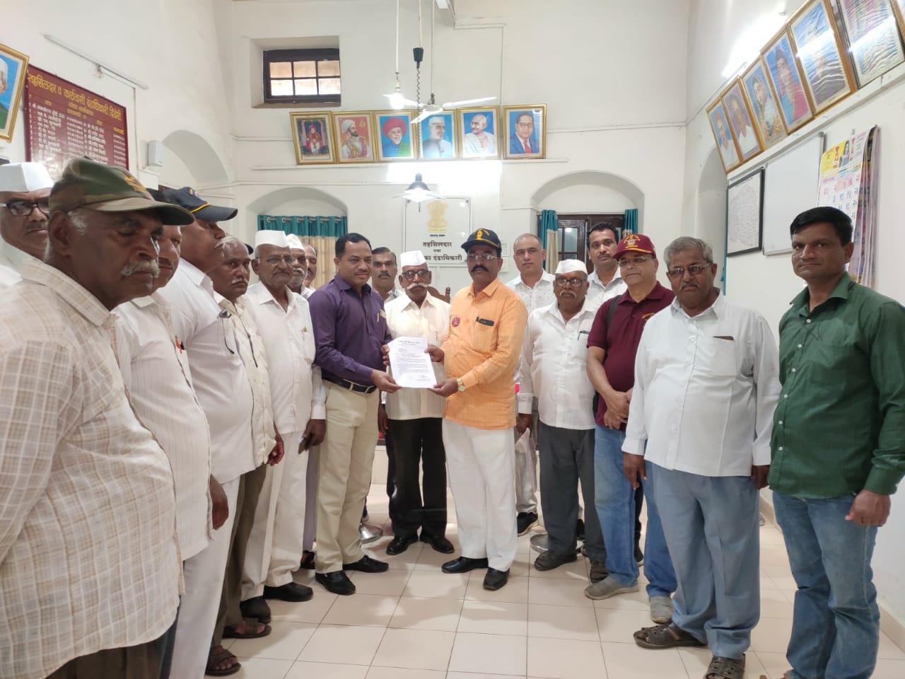 दिल्ली येथील माजी सैनिकांच्या आंदोलनास दिंडोरी तालुका माजी सैनिकांचा पाठिंबा