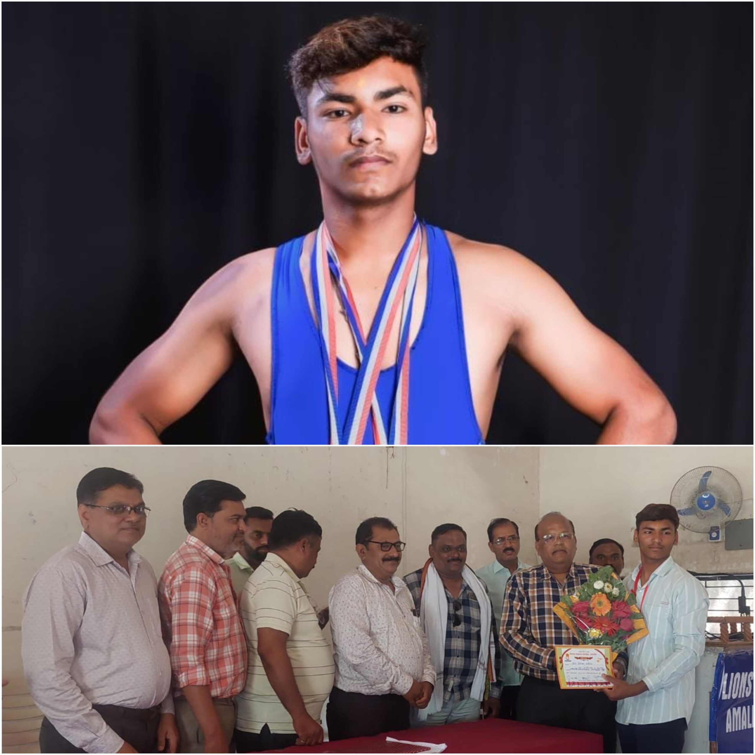 Amalner: ओम पाटील ने विभागीय स्पर्धेत पटकाविले सुवर्णपदक