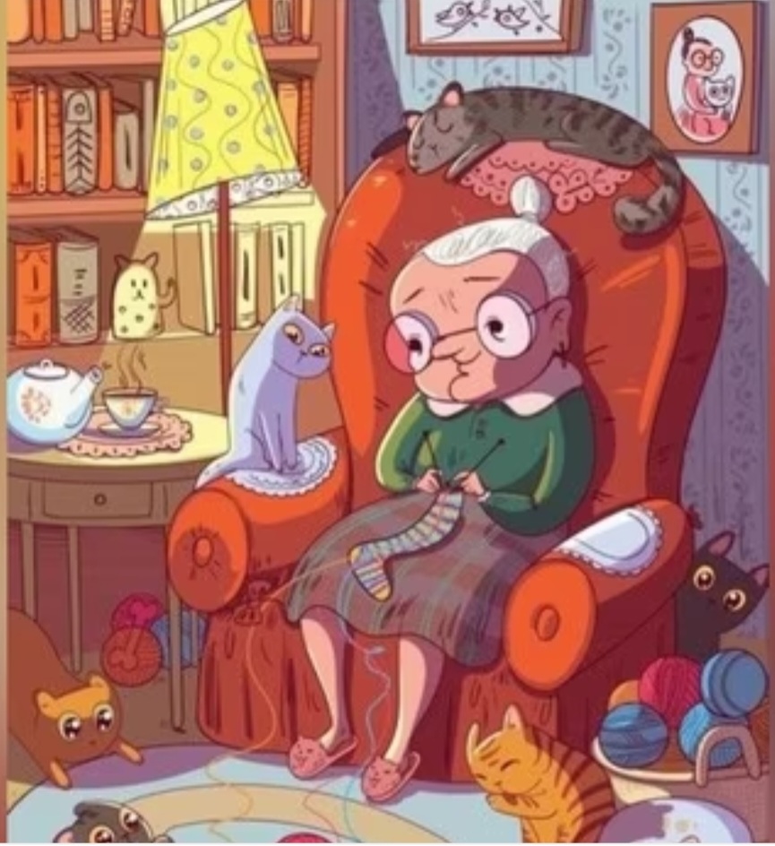 Optical Illusion: आजी, सोफा, पुस्तके दिसले..? आता मासे शोधा पाहू...