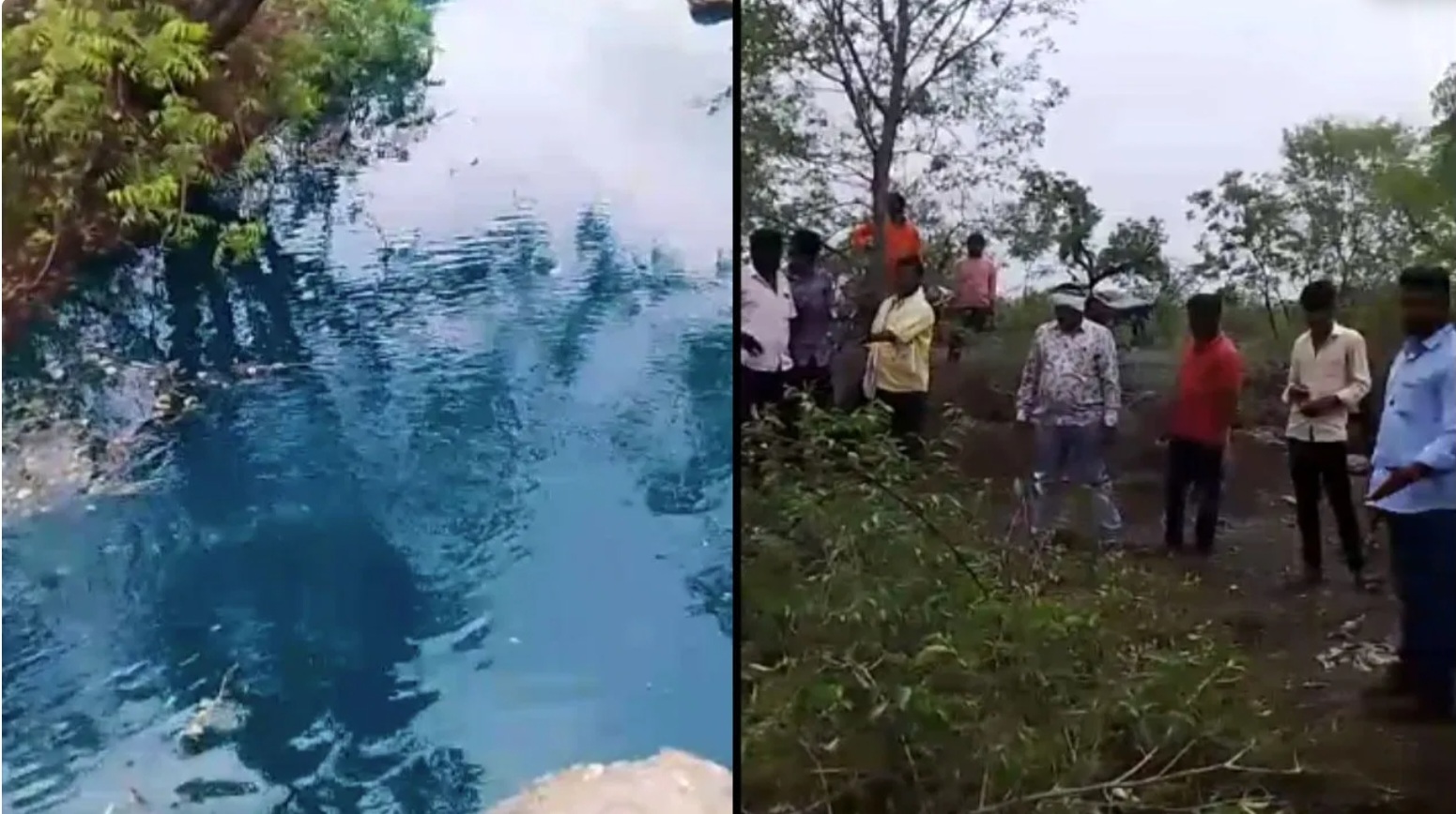 Amazing Viral: शेतात वीज पडली आणि जमिनीतून सुरु झाला निळ्या पाण्याचा प्रवाह..!