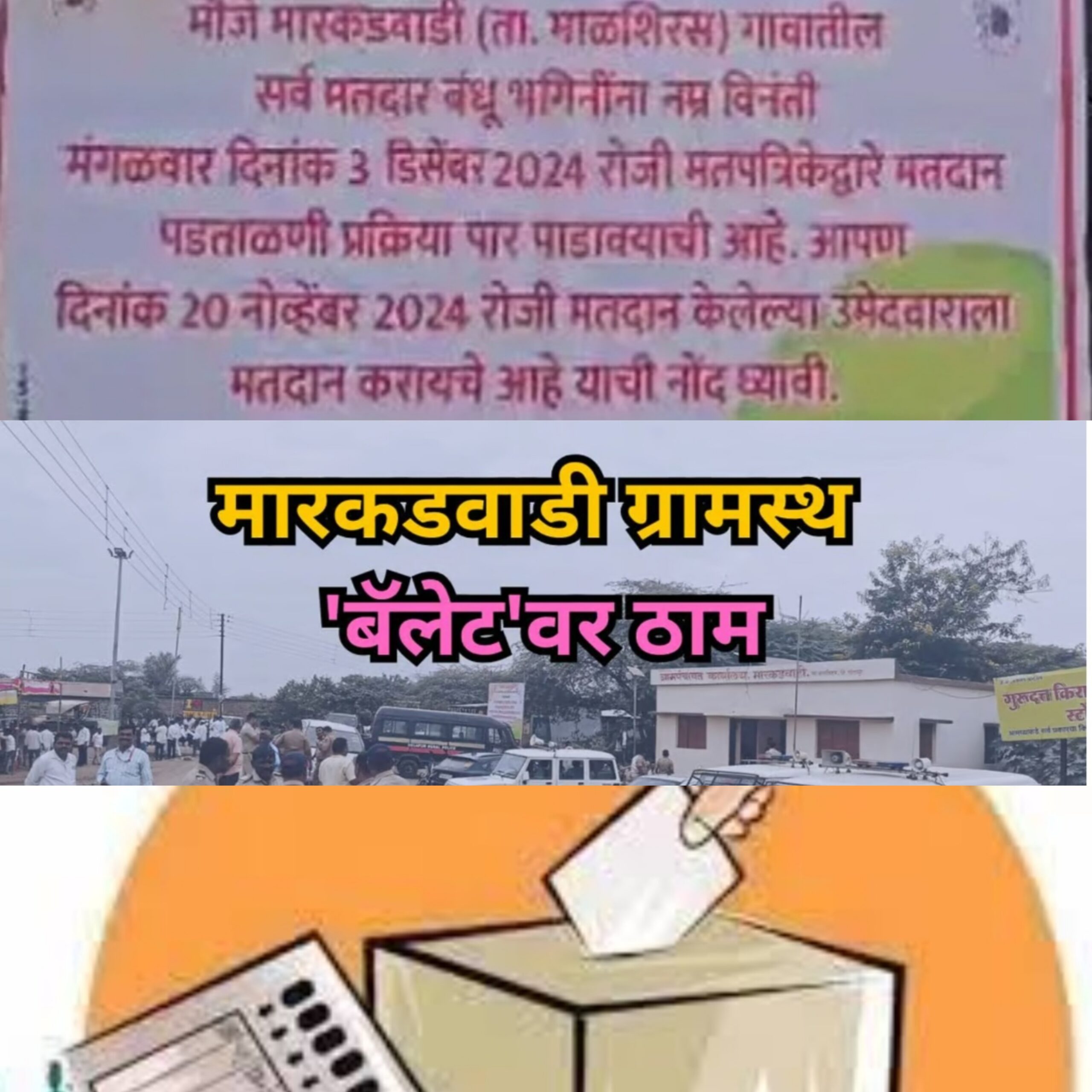 Maharashtra Election Live: EVM वर विश्वास नाही...गोळ्या झाडल्या, रक्तबंबाळ झालो तरी बॅलेट पेपर वर मतदान होईल मारकड वाडी ग्रामस्थांचा निर्णय...राज्याच्या इतिहासात मारकडवाडी नोंदल गेले.. शासनाकडून जमावबंदी तगडा बंदोबस्त
