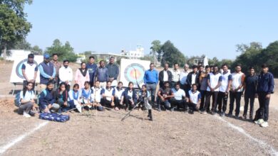 धनुर्विद्या आंतर महाविद्यालयीन स्पर्धेचे धनाजी नाना महाविद्यालयात यशस्वी आयोजन